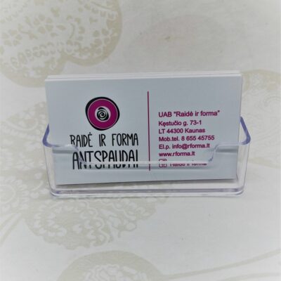 Vizitinių kortelių dėklas raidė ir forma rforma.lt – Raidė ir forma, antspaudų gamyba, antspaudai  mokytojams, antspaudų gamyba Kaune, antspaudas,  Colop, Trodat, Modico,  vardo  kortelės darbuotojams,  vizitinės kortelės, antspaudu gamyba Korteliu deklas 8 400x400